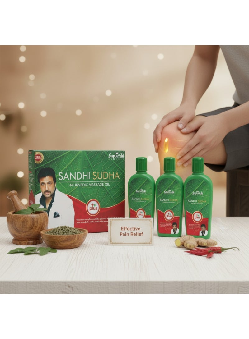 سابتاشري Sandhi Sudha Joint and Muscular Pain Relieving Oil Pack of 3 - Image 2